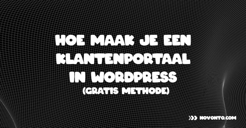 Grafisch blogbericht over klantenportaal in WordPress.