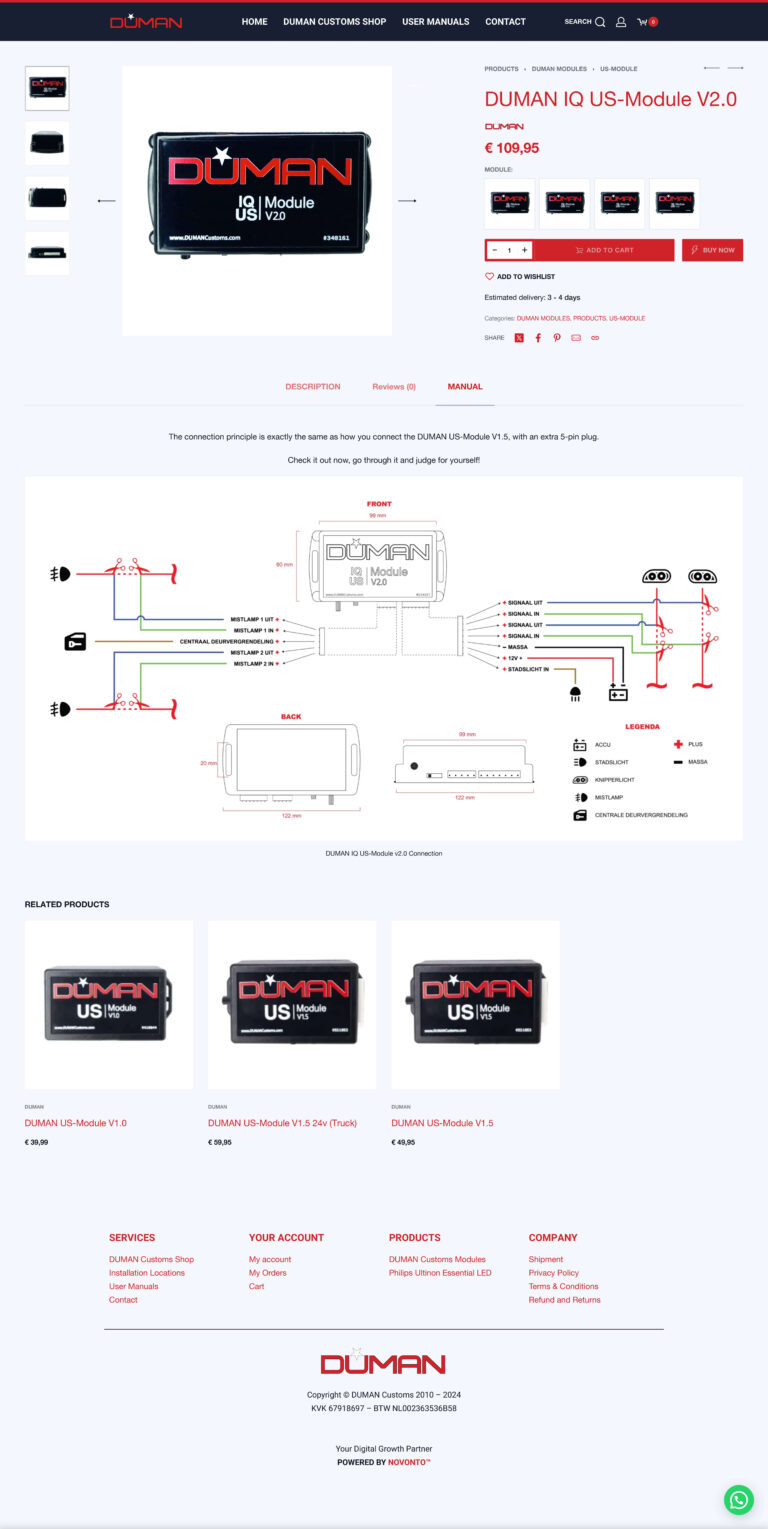 duman iq us module v2.0 - duman douane